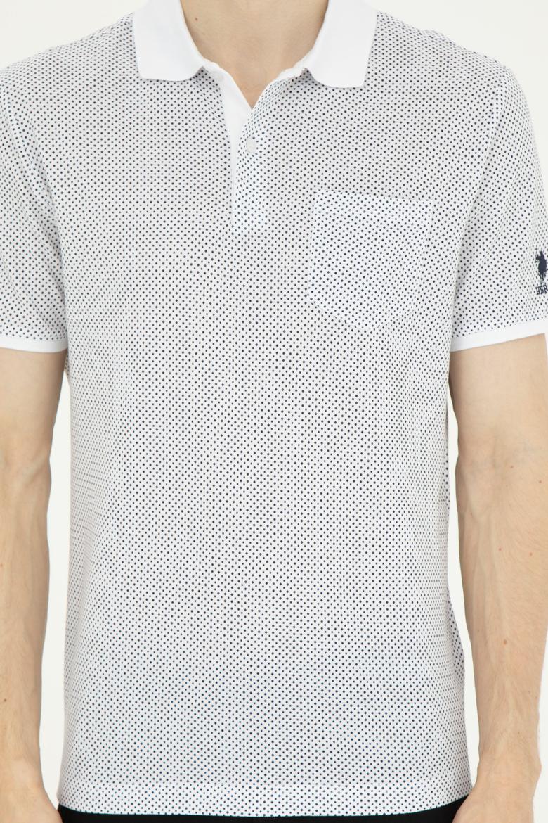 Erkek Regular Fit Polo Yaka Beyaz Tişört - 50281944051