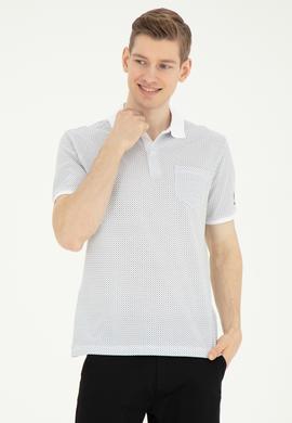 Erkek Regular Fit Polo Yaka Beyaz Tişört - 50281944051
