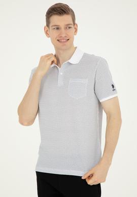 Erkek Regular Fit Polo Yaka Beyaz Tişört - 50281944051
