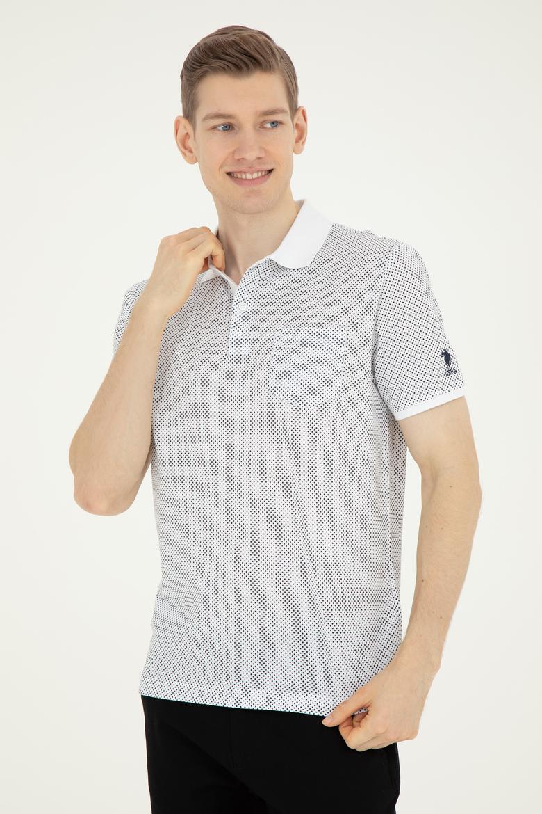 Erkek Regular Fit Polo Yaka Beyaz Tişört - 50281944051