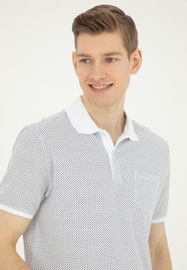 Erkek Regular Fit Polo Yaka Beyaz Tişört - 50281944051