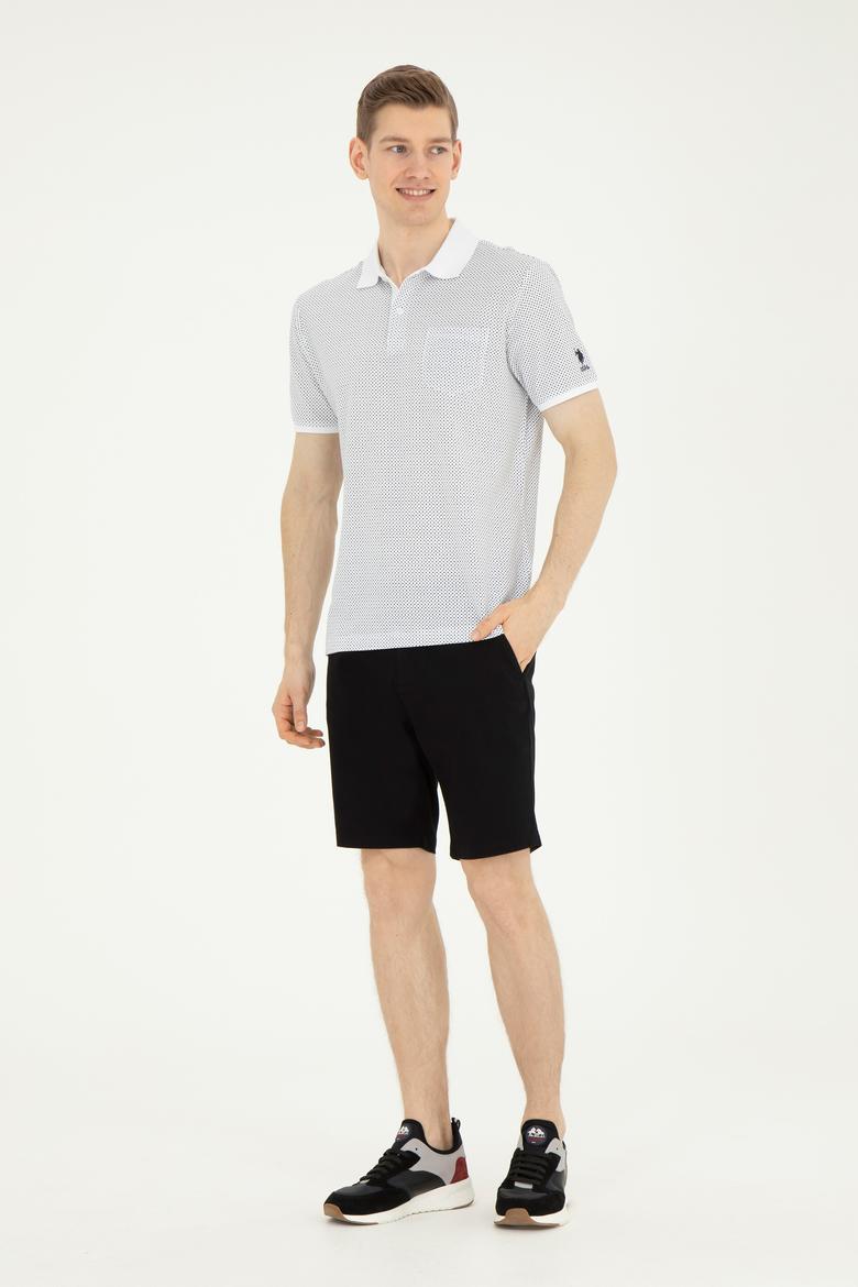 Erkek Regular Fit Polo Yaka Beyaz Tişört - 50281944051