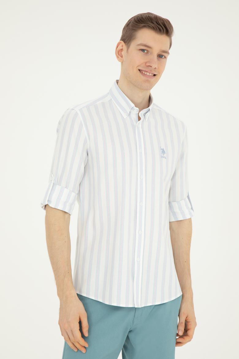 Erkek Açık Mavi Uzun Kollu Gömlek