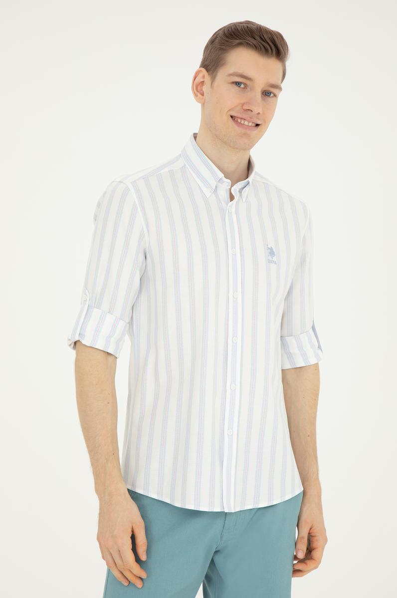 Erkek Açık Mavi Uzun Kollu Gömlek