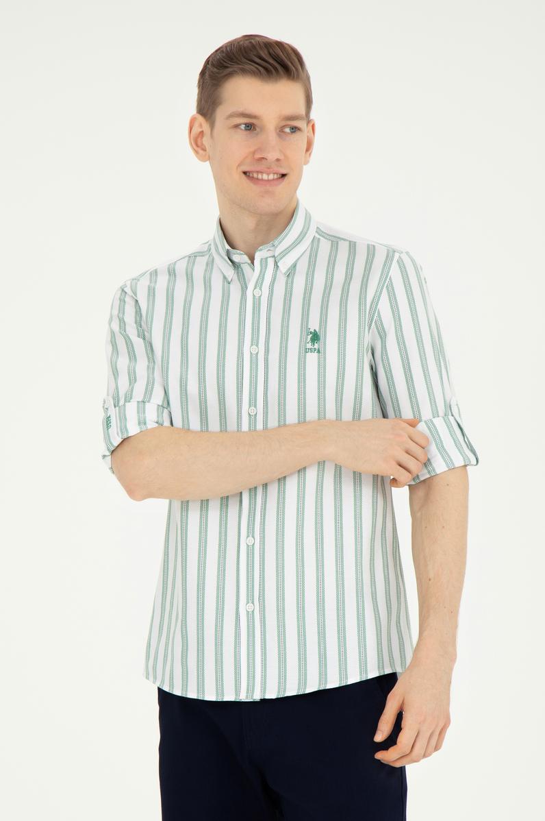 Erkek Yeşil Uzun Kollu Gömlek