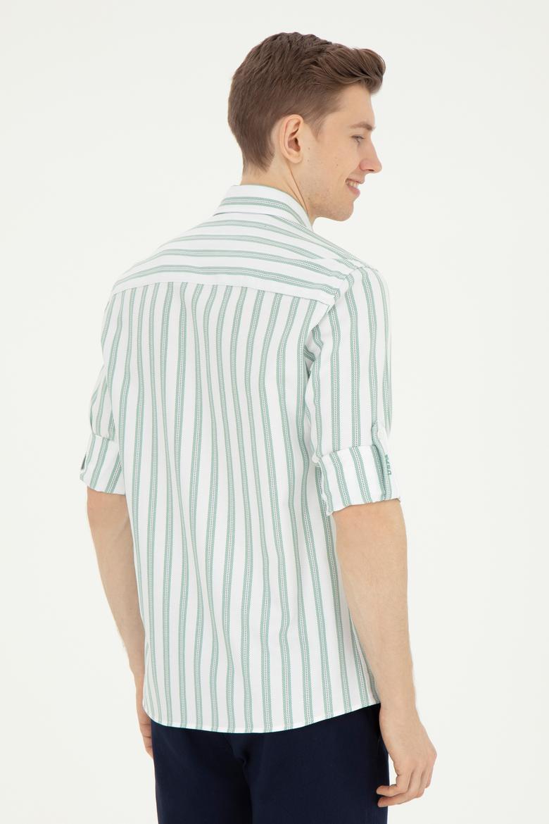 Erkek Yeşil Uzun Kollu Gömlek - 50283795014