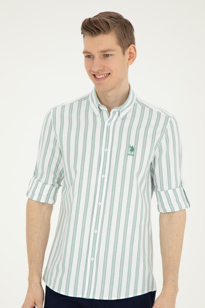 Erkek Yeşil Uzun Kollu Gömlek - 50283795014