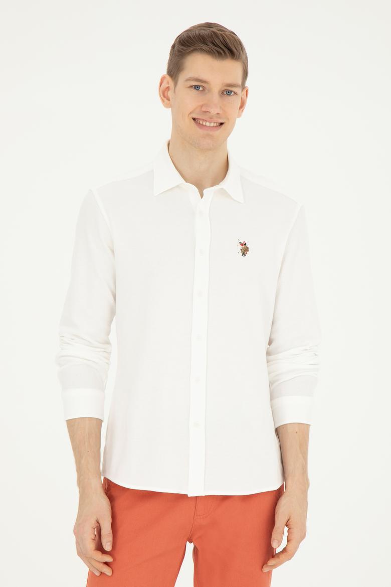 Erkek Beyaz Uzun Kollu Gömlek - 50284569023