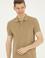 Erkek Slim Fit Polo Yaka Haki Basic Tişört