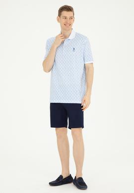 Erkek Regular Fit Polo Yaka Koyu Mavi Tişört - 50281520018