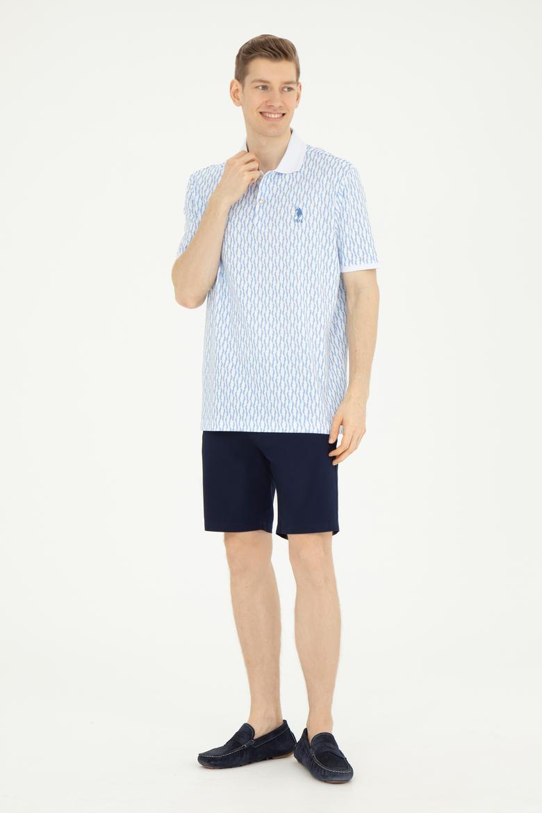 Erkek Regular Fit Polo Yaka Koyu Mavi Tişört - 50281520018