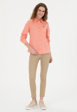 Kadın Nar Çiçeği Uzun Kollu Basic Gömlek - 50288851100