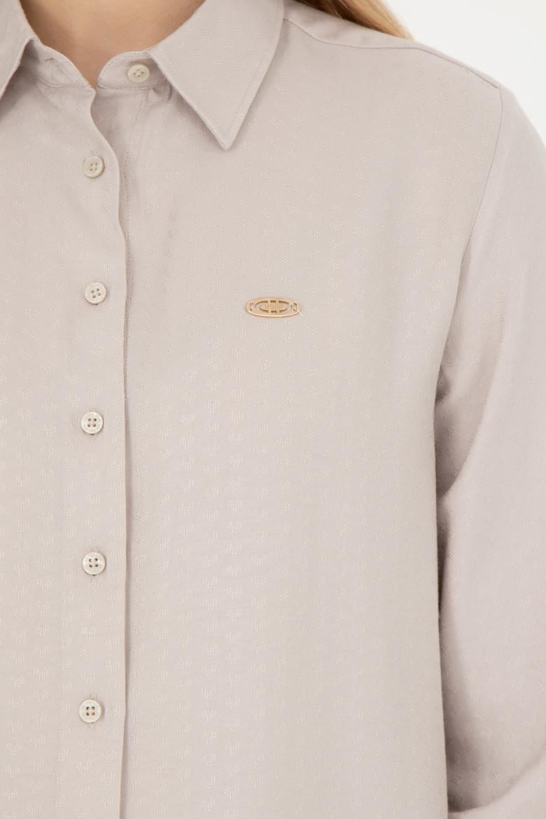 Kadın Taş Uzun Kollu Gömlek - 50264189021