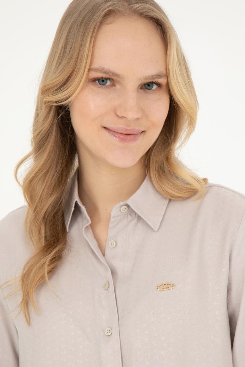 Kadın Taş Uzun Kollu Gömlek - 50264189021