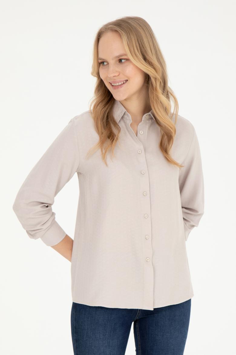 Kadın Taş Uzun Kollu Gömlek - 50264189021