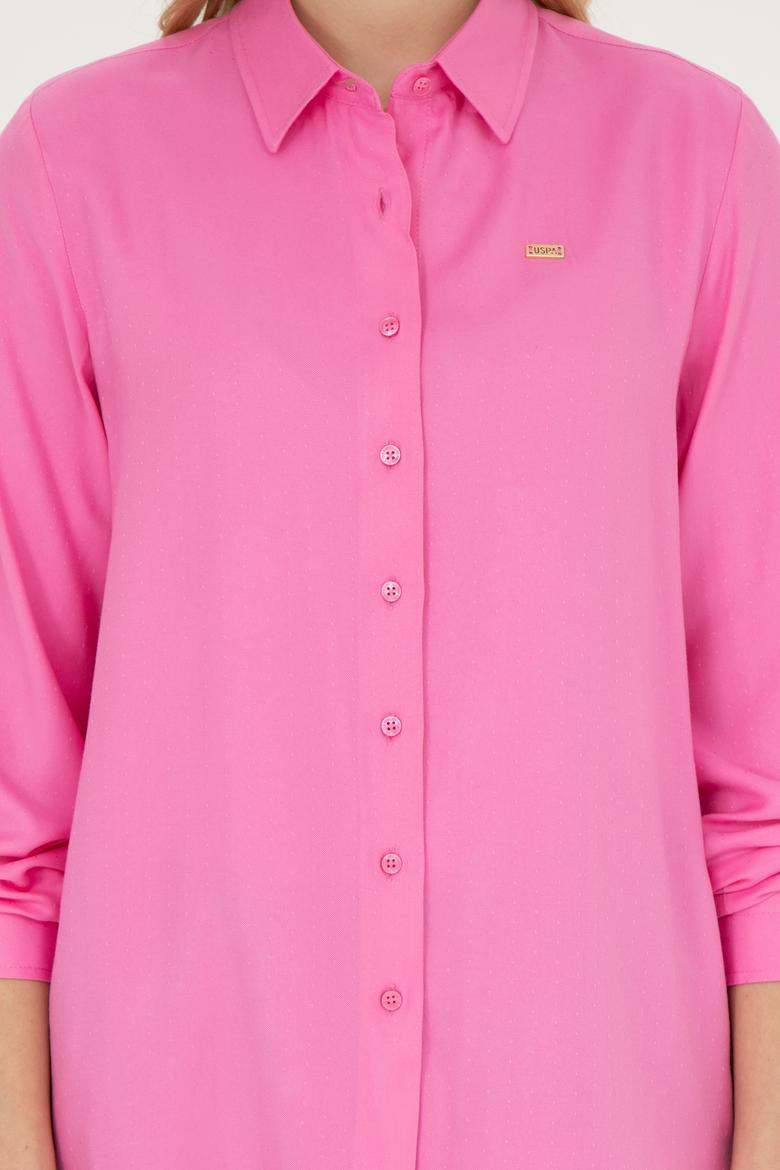 Kadın Pembe Uzun Kollu Gömlek - 50270979012