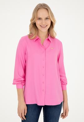 Kadın Pembe Uzun Kollu Gömlek - 50270979012