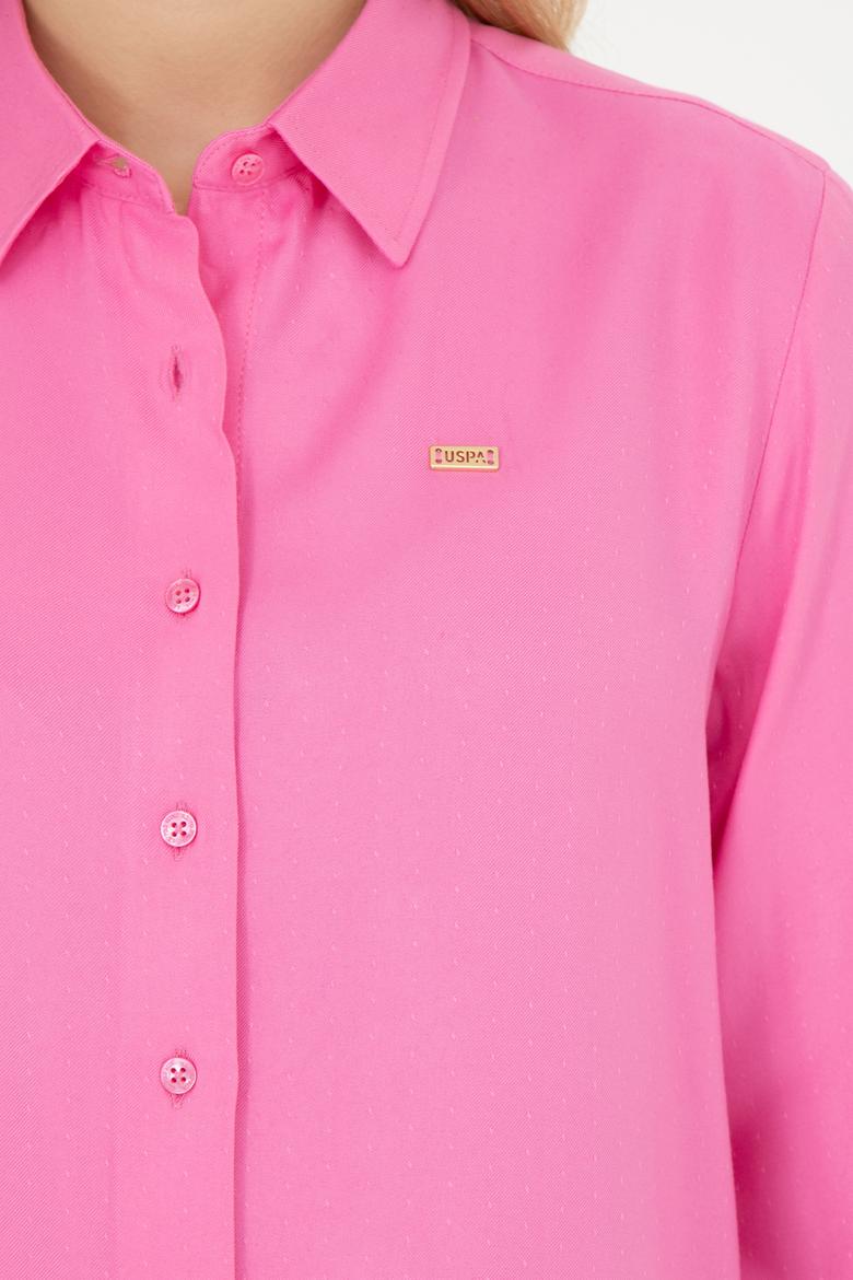 Kadın Pembe Uzun Kollu Gömlek - 50270979012