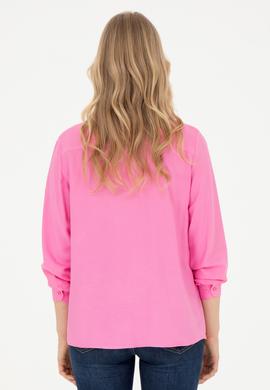 Kadın Pembe Uzun Kollu Gömlek - 50270979012