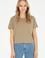 Kadın Haki Bisiklet Yaka Tişört