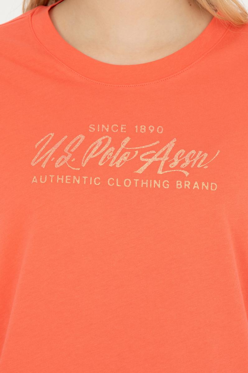 Kadın Nar Çiçeği Bisiklet Yaka Tişört