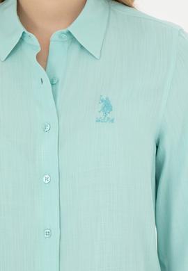 Kadın Su Yeşili Uzun Kollu Gömlek - 50283730011