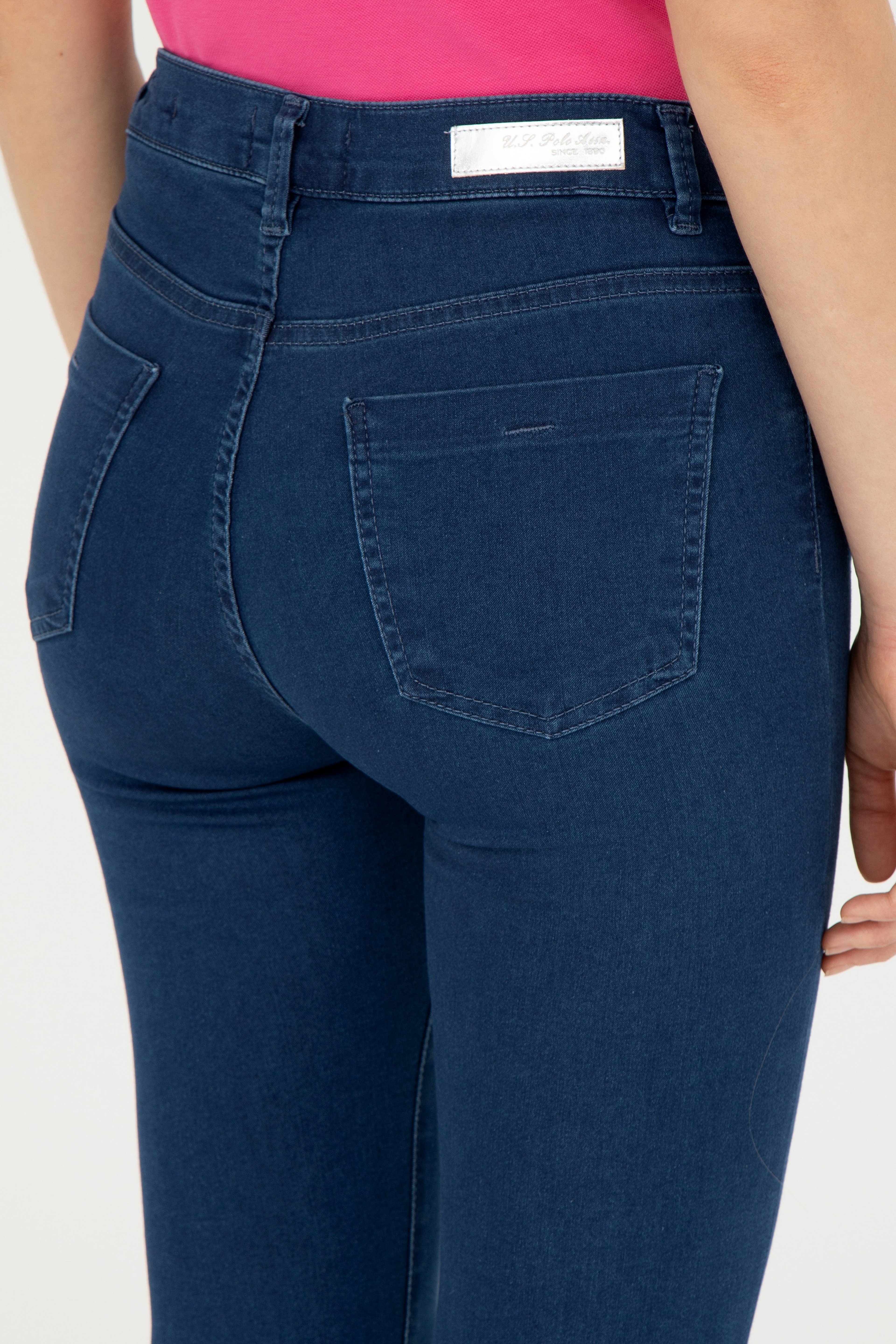 Kadın Mavi Toothpick Fit Jean Pantolon - Image 7