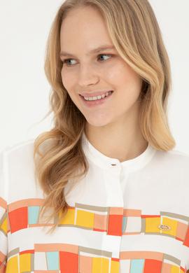 Kadın Nar Çiçeği Uzun Kollu Gömlek - 50283417014