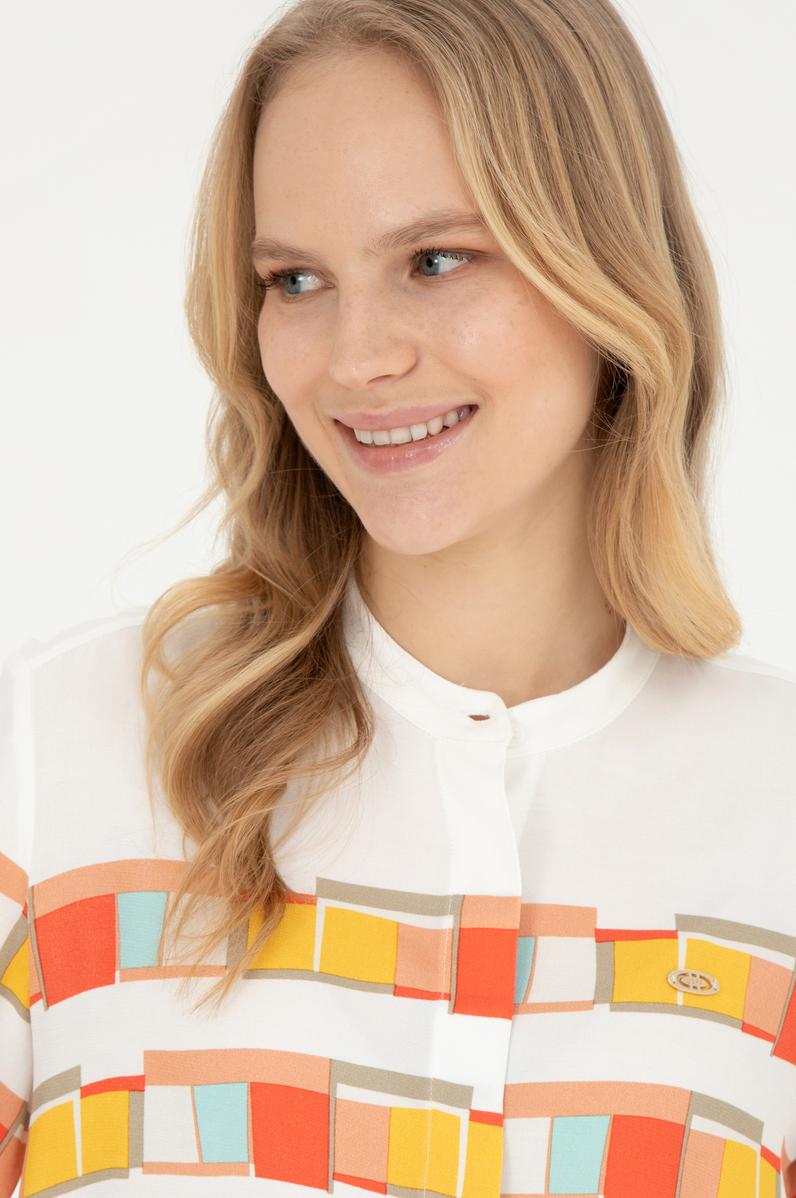 Kadın Nar Çiçeği Uzun Kollu Gömlek