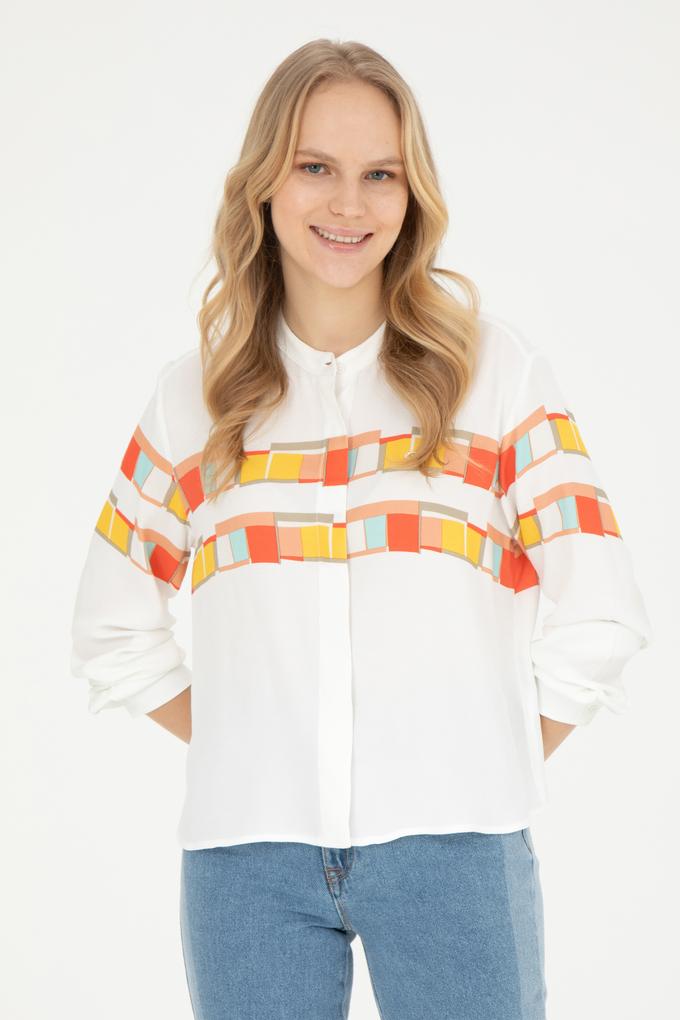 Kadın Nar Çiçeği Uzun Kollu Gömlek