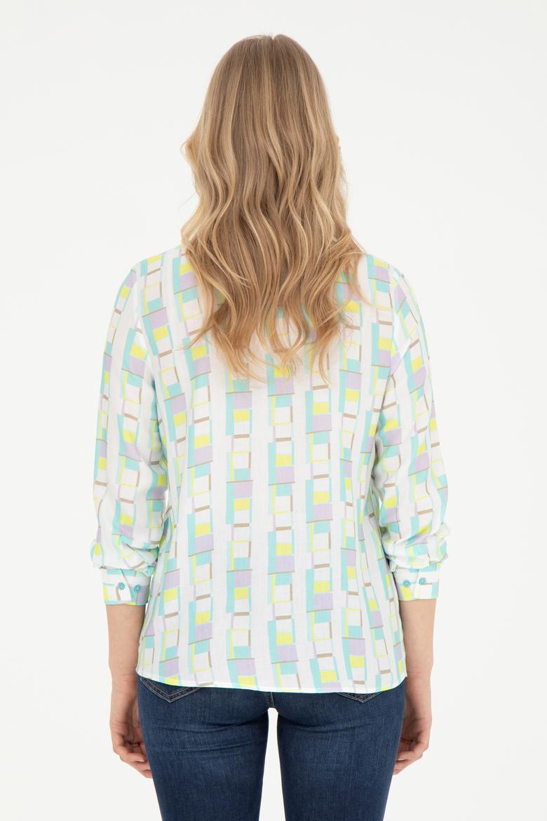 Kadın Mint Uzun Kollu Gömlek - 50283424009