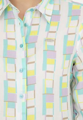 Kadın Mint Uzun Kollu Gömlek - 50283424009