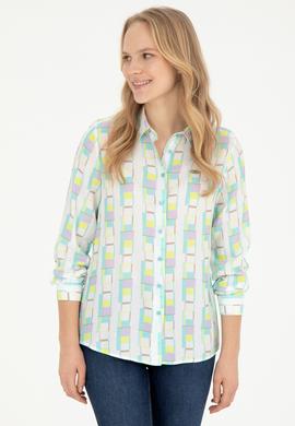 Kadın Mint Uzun Kollu Gömlek - 50283424009