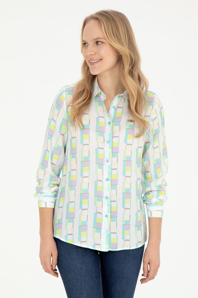 Kadın Mint Uzun Kollu Gömlek