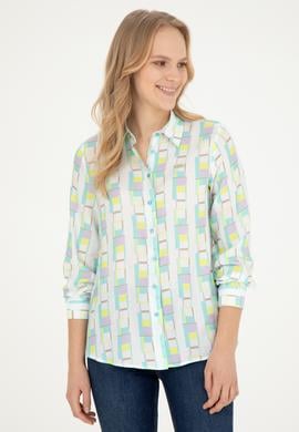 Kadın Mint Uzun Kollu Gömlek - 50283424009