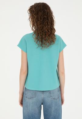 Kadın Mint Polo Yaka Tişört - 50281924014