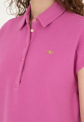 Kadın Menekşe Polo Yaka Tişört - 50281924021