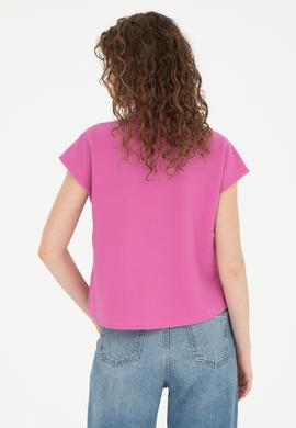 Kadın Menekşe Polo Yaka Tişört - 50281924021