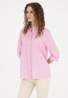 Kadın Pembe Uzun Kollu Gömlek - 50283730020