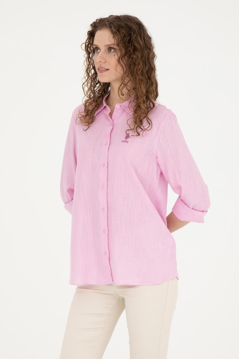 Kadın Pembe Uzun Kollu Gömlek - 50283730020