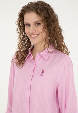 Kadın Pembe Uzun Kollu Gömlek - 50283730020