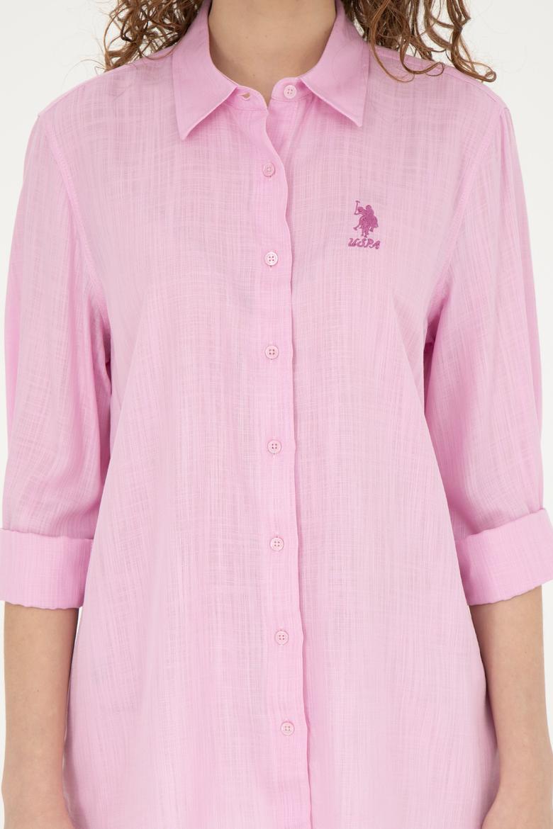 Kadın Pembe Uzun Kollu Gömlek - 50283730020