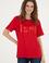 Kadın Kırmızı Basic Bisiklet Yaka Tişört