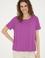 Kadın Mor Bisiklet Yaka Tişört
