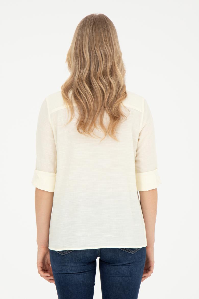 Kadın Açık Sarı Uzun Kollu Gömlek - 50264052003