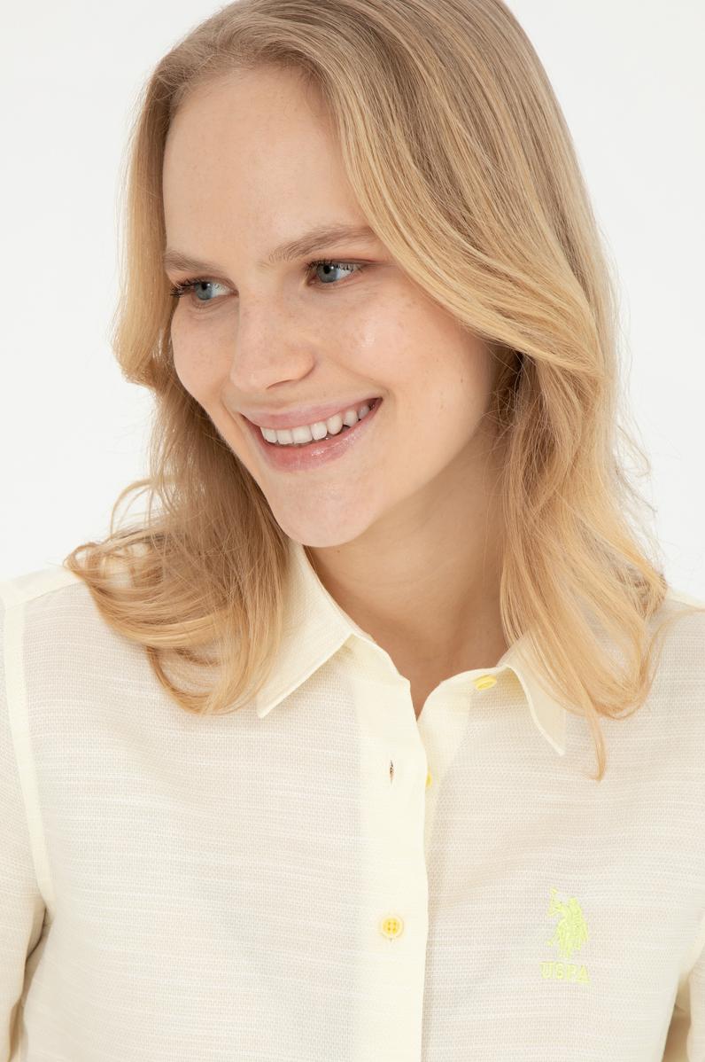 Kadın Açık Sarı Uzun Kollu Gömlek