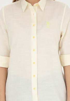 Kadın Açık Sarı Uzun Kollu Gömlek - 50264052003