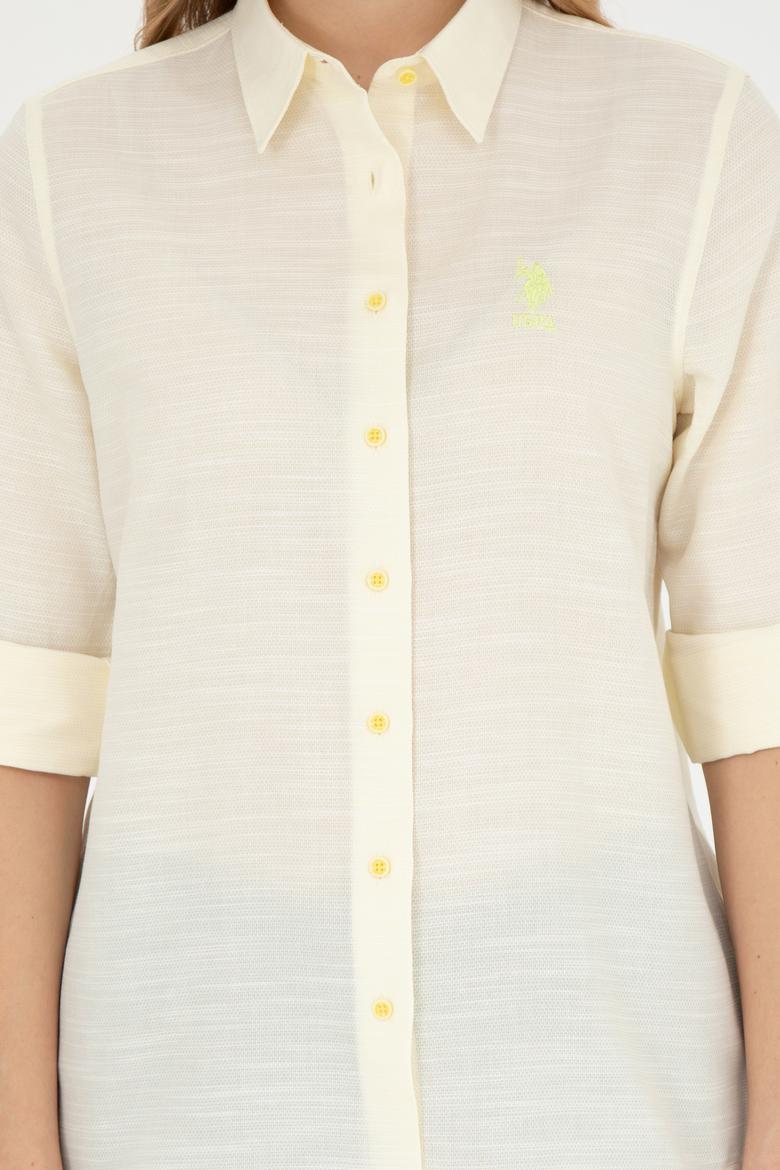 Kadın Açık Sarı Uzun Kollu Gömlek - 50264052003