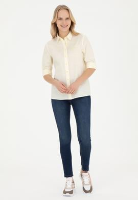 Kadın Açık Sarı Uzun Kollu Gömlek - 50264052003