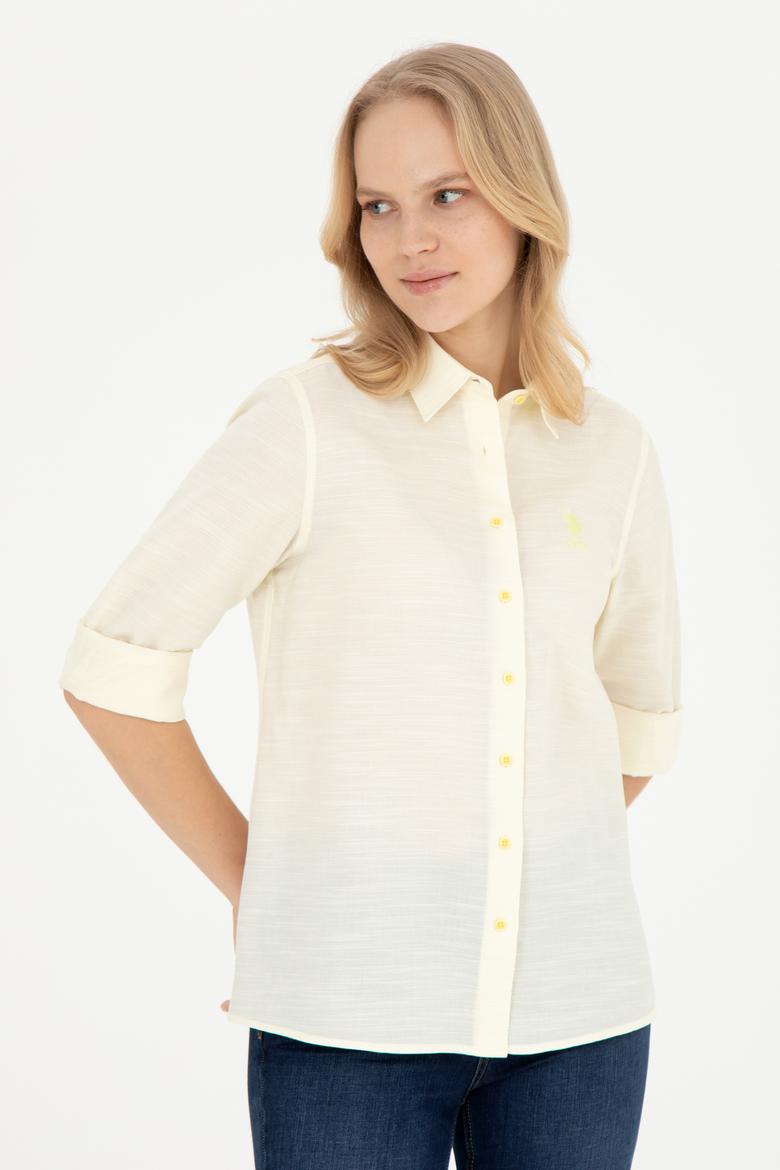 Kadın Açık Sarı Uzun Kollu Gömlek - 50264052003